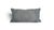 A decorative pair of banquette pillows featuring an oversized floral sunflower motif in soft blue-gray and warm neutral...