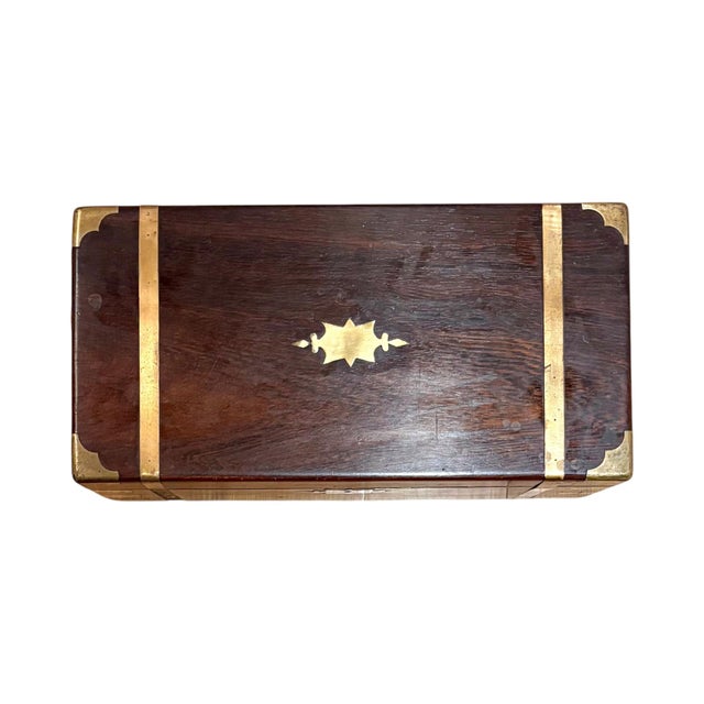 Large Victorian Mahogany Writing Slope For Sale - Image 9 of 18