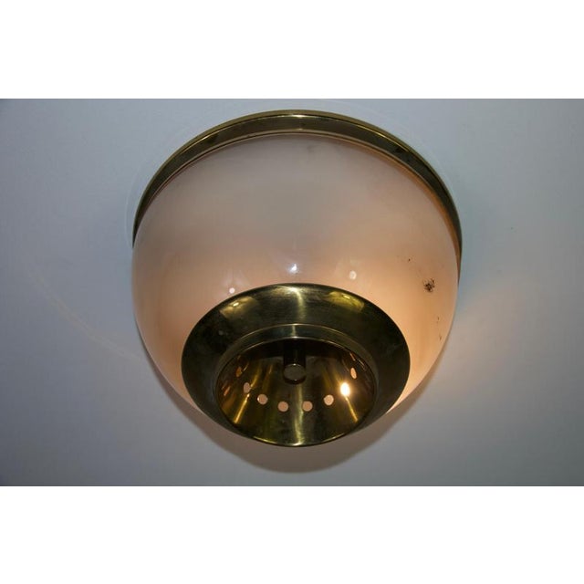 LSP3 Flush Mount in Brass and Glass by Luigi Caccia Dominioni for Azucena, 1960s For Sale - Image 12 of 17