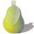 Beautiful vintage Murano hand blown yellow and blue opal Italian art glass decorative pear shaped paperweight. Documented...