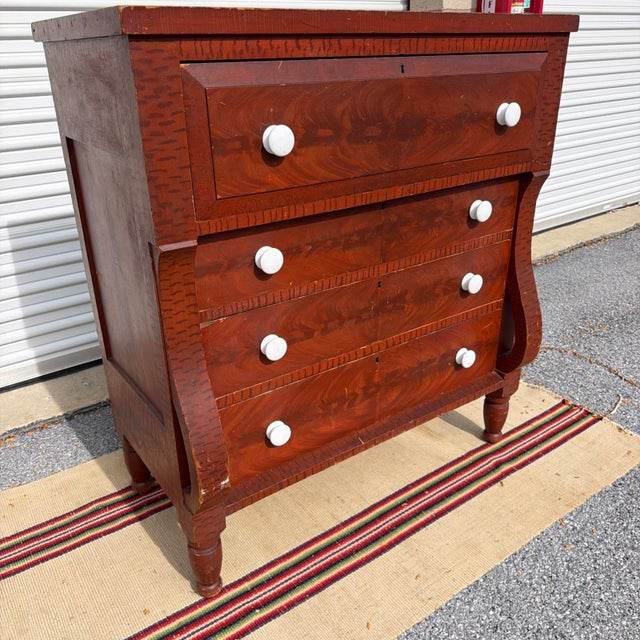 Antique Pennsylvania Grain-Painted Empire Chest of Drawers, Circa 1850s For Sale - Image 16 of 18