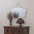 Incredible Art Deco mirror from France, 1930s. Rectangular mirror secured to a wooden back. Beveled scallop detail along...