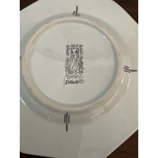 Isis Salad, Dessert or Appetizer Plates, 8” Hand Painted Ceramic - Set of 8 For Sale - Image 11 of 12