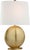 Modern AERIN by Visual Comfort Signature Mariza Medium Table Lamp in Gild with Linen Shade For Sale - Image 3 of 3