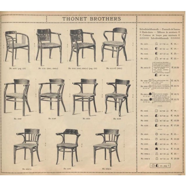 Fully restored bentwood armchair designed by Otto Wagner circa 1900, catalogued as model No. 6048. A refined example of...