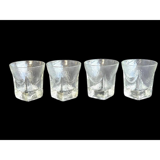 Mid-Century Modern 1960s Libbey Glass Textured St. Regis "On-the-Rocks" Tumblers, Set of 6 For Sale - Image 3 of 10