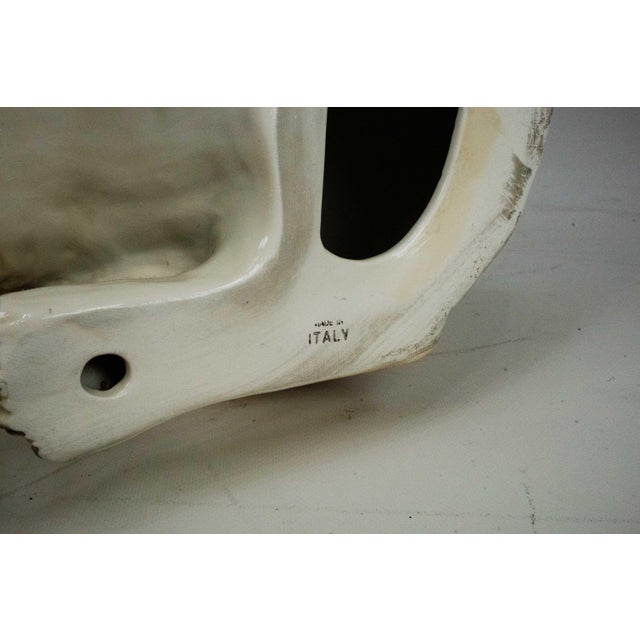 Large Italian Ceramic Sitting Collie Dog Sculpture, 1970s For Sale - Image 8 of 9