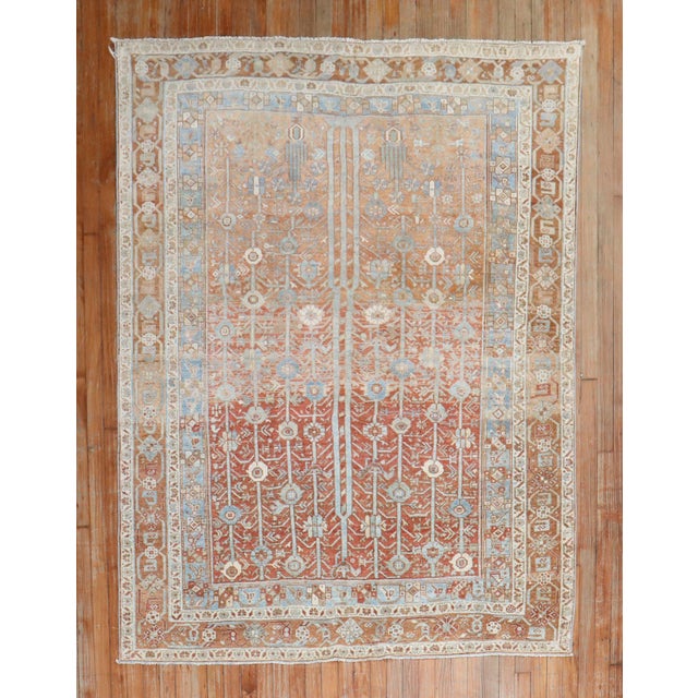 Persian Early 20th Century Zabihi Collection Tribal Persian Square Accent Rug - 5'3" x 6'8" For Sale - Image 3 of 10