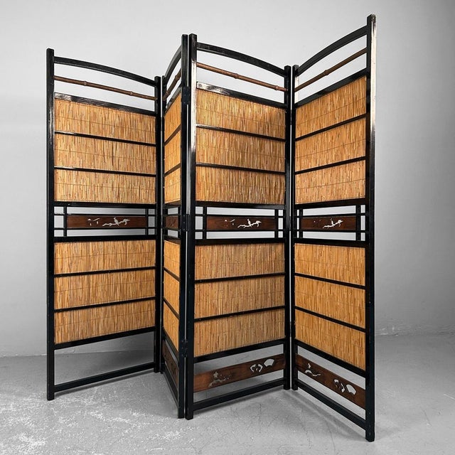 Vintage Japanese Folding Screen, 1960s For Sale - Image 14 of 14