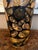 Vintage English Planter Jardiniere Urn Shell Decoupage Black Tole Coastal Décor For Sale - Image 10 of 17