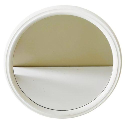 Vintage Space Age Wall Mirror in White Plastic, 1970s For Sale - Image 4 of 7