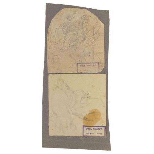 Composition is an original artwork realized by Luigi Galli in the late 19th Century. Pencil drawing on paper. The artwork...