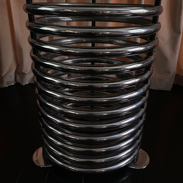 Metal 1970s Italian Modernist Round Chrome Dining Table For Sale - Image 7 of 13