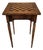 Antique Italian Squared Walnut Burl Inlay Chess Game Table, 1890s For Sale