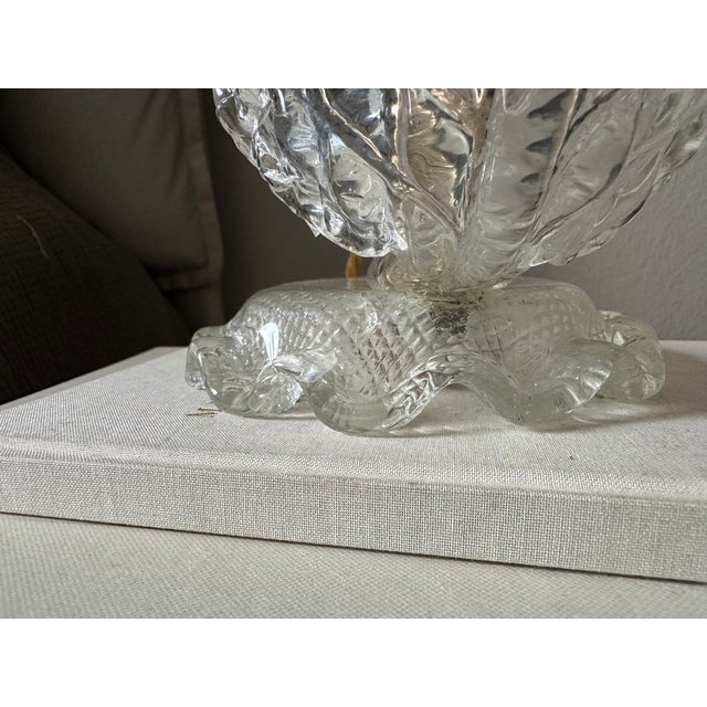 Art Deco Table Lamp in Clear Murano Glass by Ercole Barovier, 1920s For Sale - Image 9 of 16