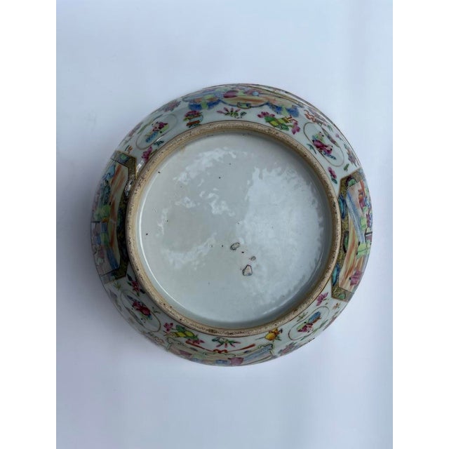 Antique Chinese Rose Medallion Bowl For Sale - Image 9 of 18