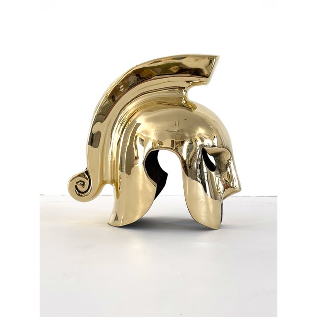 Rare and striking solid brass Trojan warrior helmet. Definitely a conversation piece. These were originally manufactured...