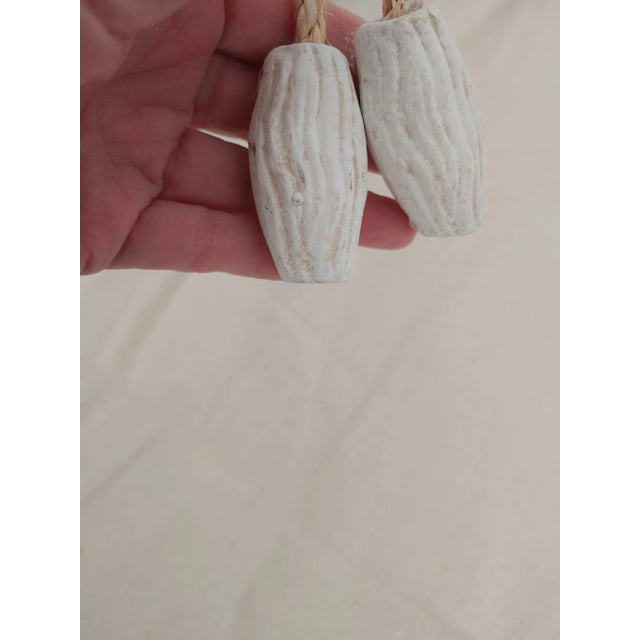 Vintage 1970s Nautical Faux Rope Ceramic Table Lamp For Sale In New York - Image 6 of 10