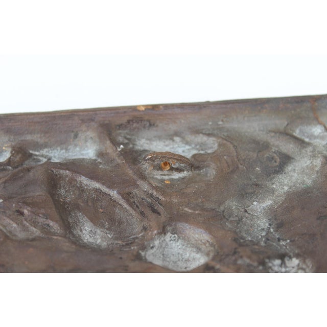 Metal Bronze Weinlese Relief from Maria Kincses, 1977 For Sale - Image 7 of 8