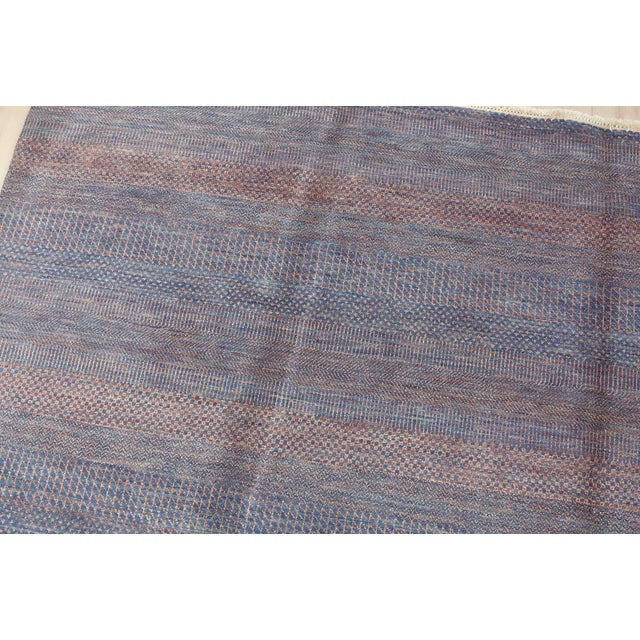 Textile Fine Contemporary Rug 9’1” X 12’5” Blue Pink Wool Hand-Knotted Carpet For Sale - Image 7 of 14