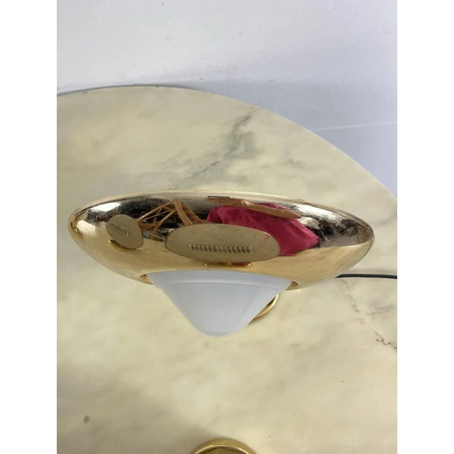 Set of 4 Italian wall lamps in Regency style halogen light from the 70s Golden metal and glass. Intact and in good...