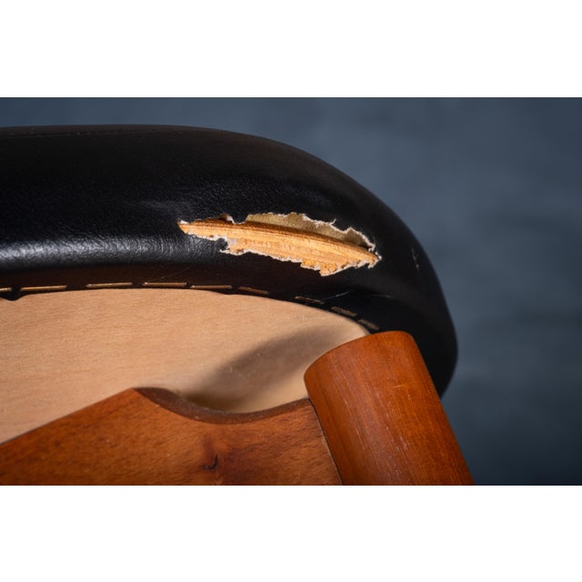 Vintage Teak Bar Stools by Hugo Frandsen for Spøttrup Møbelfabrik, 1960s, Set of 4 For Sale - Image 6 of 8