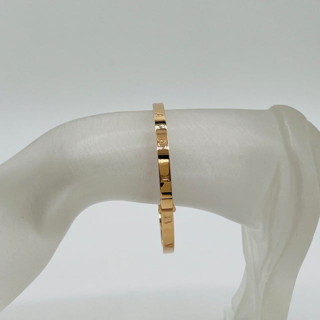 Beautiful Bvlgari bangle in 18k rose gold and size M. Retails for $4800. Current style.