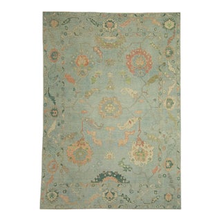 Turkish Oushak Rug 8'8" x 12'3" For Sale