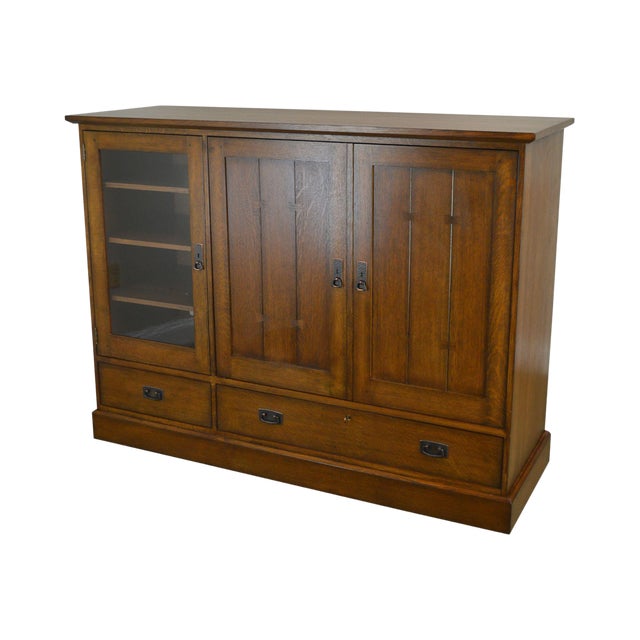 Stickley Mission Collection Oak Entertainment Center Chairish