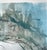 Blue Large Abstract Original Painting Watercolor Triptych Blue Green Coastal Wall Art Modern Signed Framed For Sale - Image 8 of 12