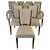 Vintage French Dining Chairs in Black Lacquer and Beige Velvet, 1980s, Set of 10 For Sale - Image 11 of 11