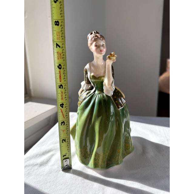 Forest Green Late 20th Century Royal Doulton Figurine ~ “Fleur” ~ Hn 2368 For Sale - Image 8 of 11