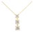 10K Yellow Gold 1/4 cttw Miracle-Set Brilliant Round Cut Diamond Graduating 3 Stone Drop 18" Pendant Necklace (J-K Color, I1-I2 Clarity) For Sale