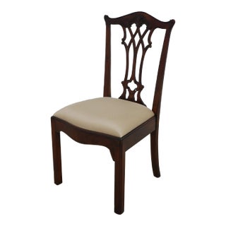 Maitland Smith Chippendale Mahogany Dining Side Chair For Sale