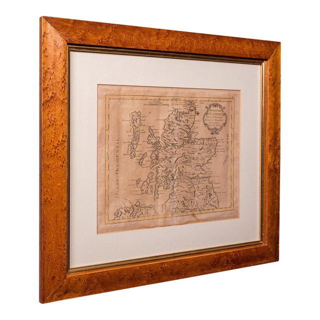 Antique Map of Scotland, French, Framed Cartography, Ecosse, Georgian, c.1780 For Sale