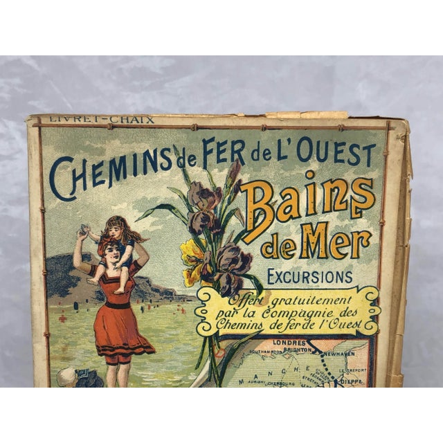 Late 19th Century Vintage French Travel Ephemera Beach House Decor For Sale - Image 5 of 15