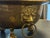 antique footed brass jardiniere with lions heads and handles about 12.5 w. x 7 h. very solid; normal wear for age charming...