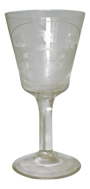 "Sunderland Bridge" Engraved Tall Goblet