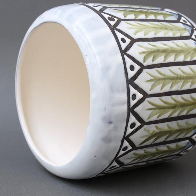 Vintage French Ceramic Cachepot by Roger Capron, 1970s For Sale - Image 13 of 15