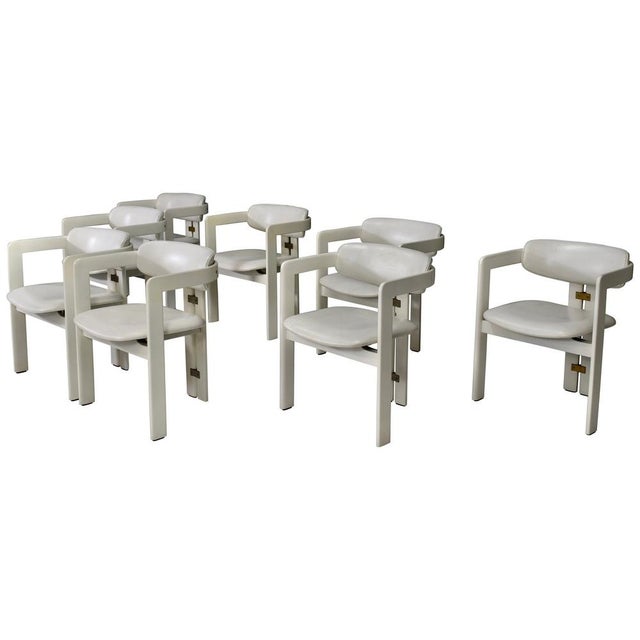 Pamplona Chairs in Leather attributed to Augusto Savini for Pozzi, Italy, 1965, Set of 8 For Sale - Image 18 of 18