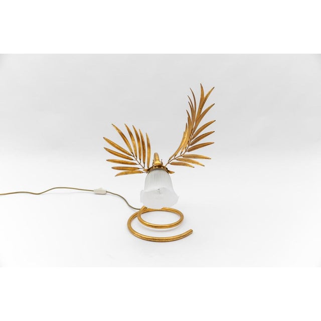Mid-Century Modern Hollywood Regency Palm Table Lamp from Hans Kögl, 1970s For Sale - Image 3 of 14