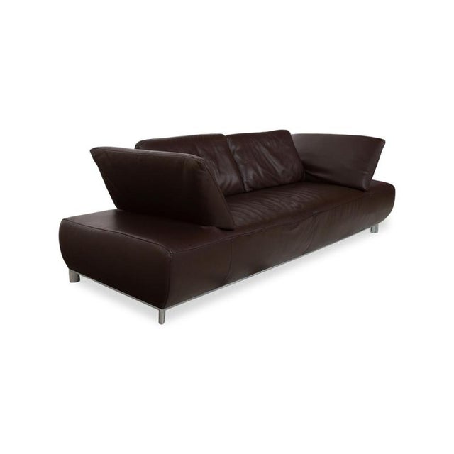 Volare Leather 3-Seater Brown Manual Function Sofa from Koinor For Sale - Image 4 of 17