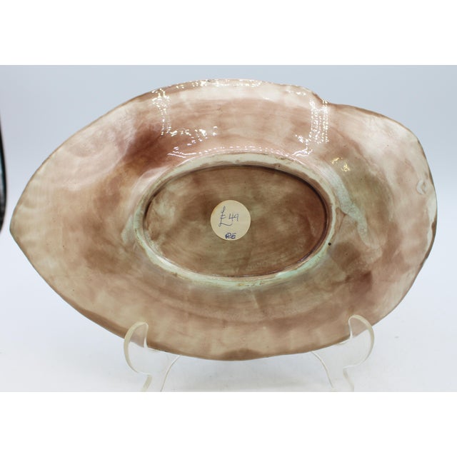 Circa 1880s English Majolica Begonia Leaf Sweetmeat Dish For Sale - Image 4 of 7