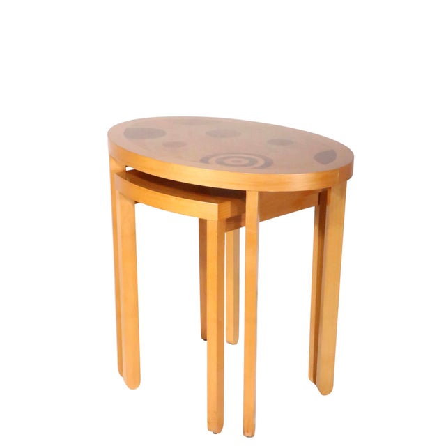 Brown Post Modern Baker Furniture Nest of Tables For Sale - Image 8 of 12