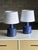 Mid-Century Modern 1970s Martz Lamps by Jane and Gordon Martz for Marshall Studios, Blue, Ceramic- a Pair For Sale - Image 3 of 9