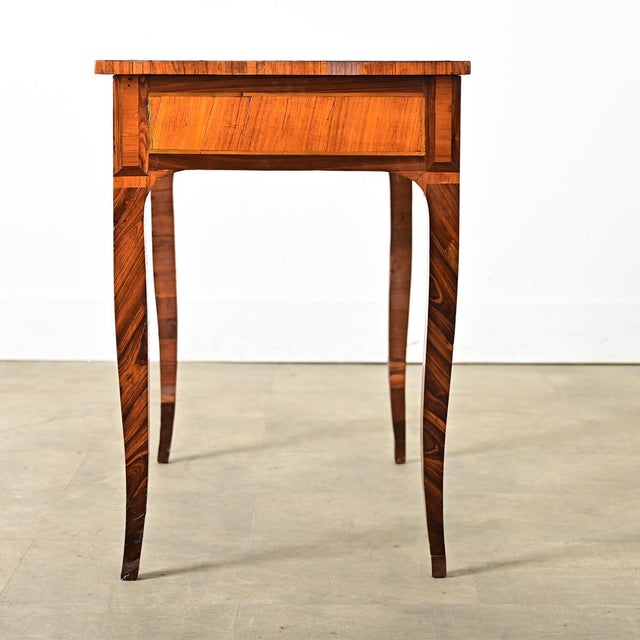 Brown French 19th Century Petite Inlaid Mahogany Writing Desk For Sale - Image 8 of 9