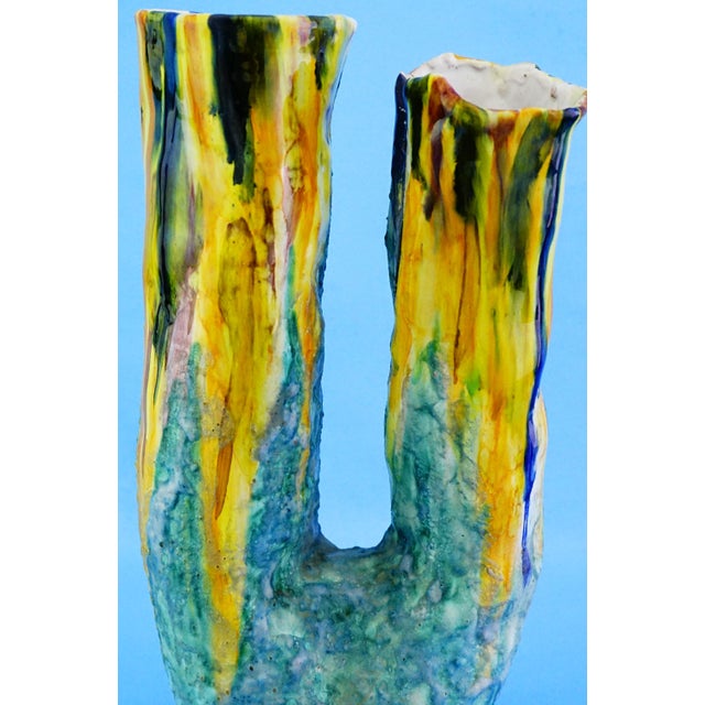 20th Century Ceramic Vase by G EC Amalfi, Gestione Esercizio Ceramiche attributed to Gambone, 1950s For Sale - Image 15 of 18