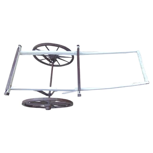 Art Deco Wooden Trolley with Wheels For Sale