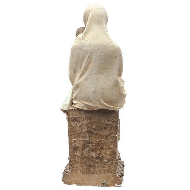 Adelaïde Maeterlinck-Lefebvre, Virgin and Child, 1890s, Plaster For Sale - Image 16 of 18