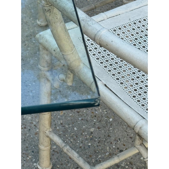 Vintage Brown Jordan Faux Bamboo Patio Dining Table and Chairs-Set of 7 For Sale - Image 12 of 12